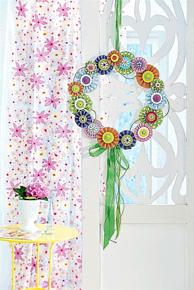 DIY colorful flower wreath of paper flowers