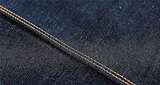 Sewing stitch in jeans
