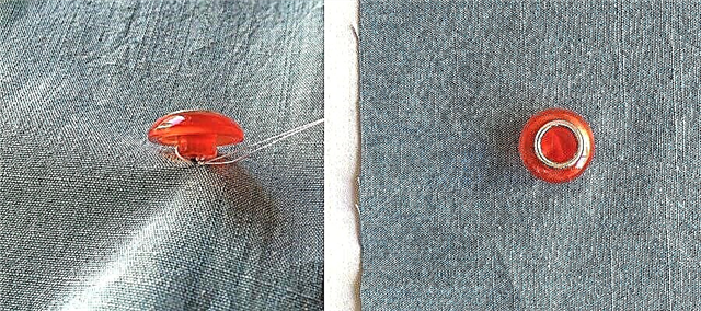 Sew a button on the leg: simple, neat, beautiful
