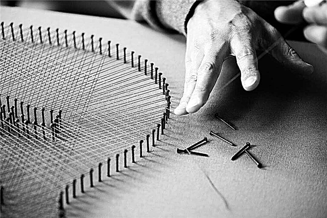 String art - paintings of nails and threads: what is it and how to learn it