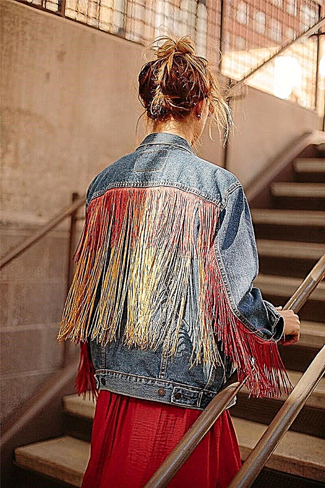How to decorate a fringed denim jacket