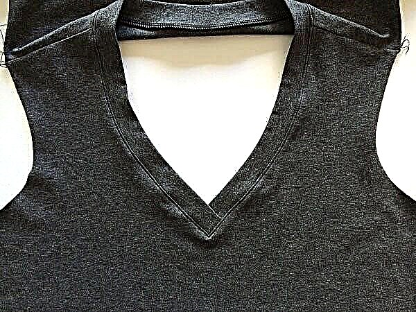 How to process a V-neck in a knitwear