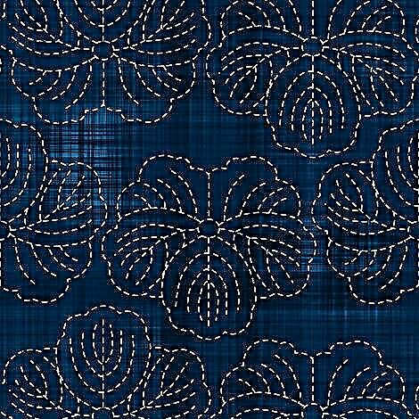 Weiß auf Blau: Traditionelle japanische Sashiko-Stickerei