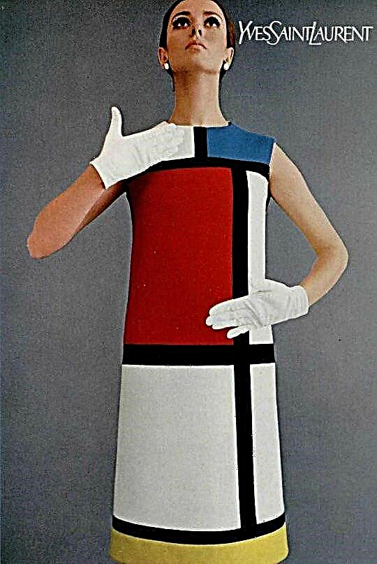 Mini obleka A-line - moda 60-ih