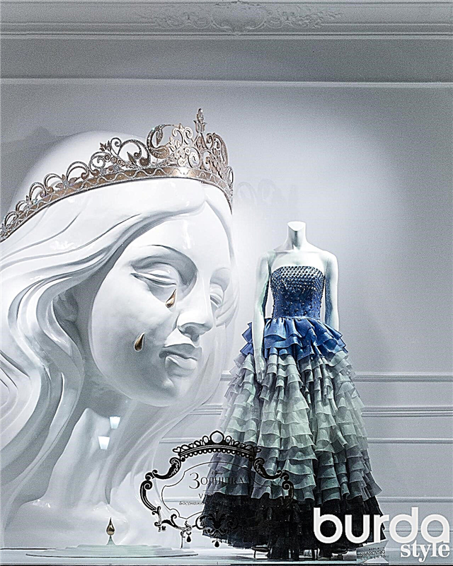 Dress for Cinderella with Swarovski crystals