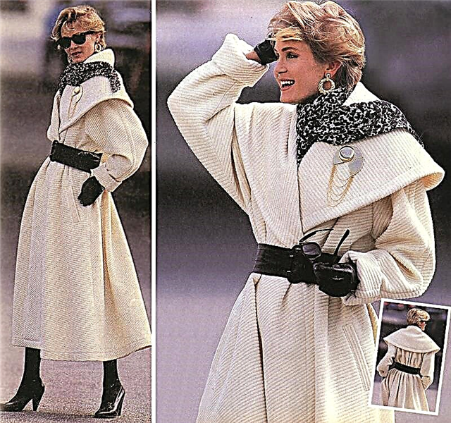 Projet anniversaire Burda. Manteau avec un col original de Burda 4/1987